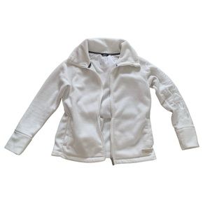 Calvin Klein white zip up collared performance long sleeve size small fleece